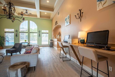 a living room with a couch and a tv